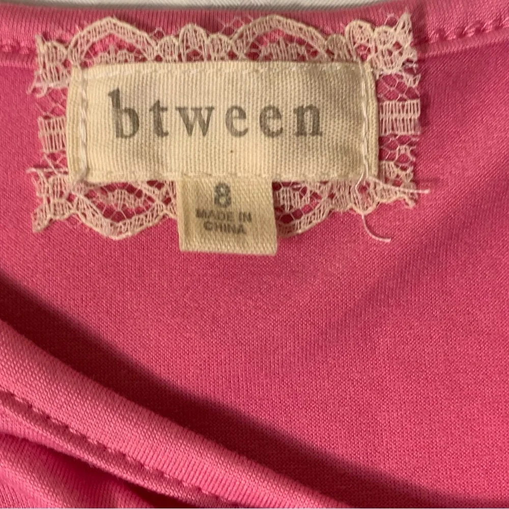 NWT Outfit: Overall Skirt of Pink Denim w White Daisy Print + Pink Top - Picture 3 of 7